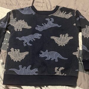 3T Boys Garanimals Navy Sweatshirt with Gray & Light Blue Dinosaur Print